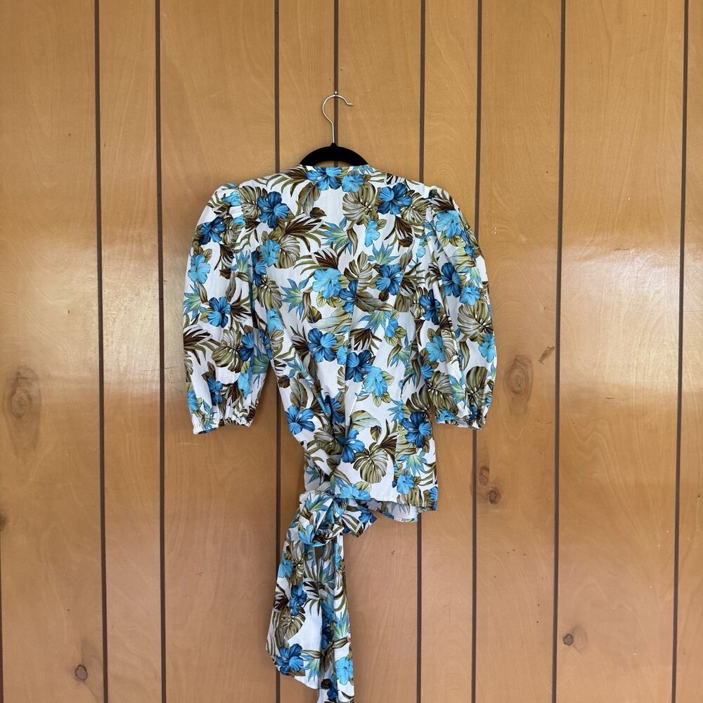 0039 Italy 100%Cotton Shirt XS Tropical Opulence Old Money Resort Coastal Luxury - Picture 2 of 12
